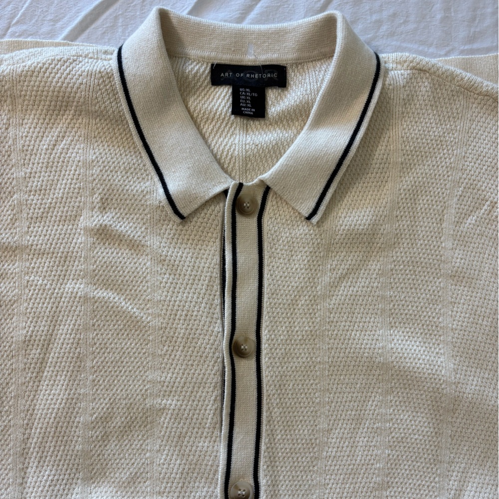 Art of Rhetoric Men’s Cotton Button Down Collared Sweater Shirt XL EUC